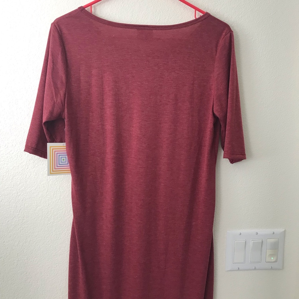 Lularoe Julia Dress Heathered Red - NWT- Sz M - Picture 6 of 7